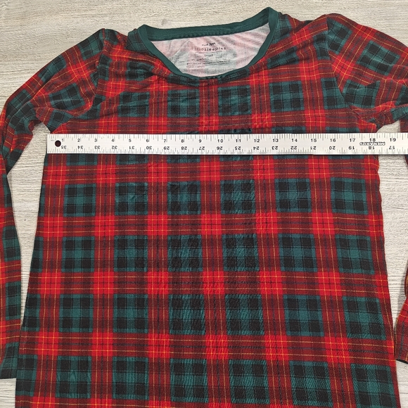 Little Sleepies Adult Tartan Pajamas Shirt Small Bottoms XL Plaid Red Green - Picture 5 of 13